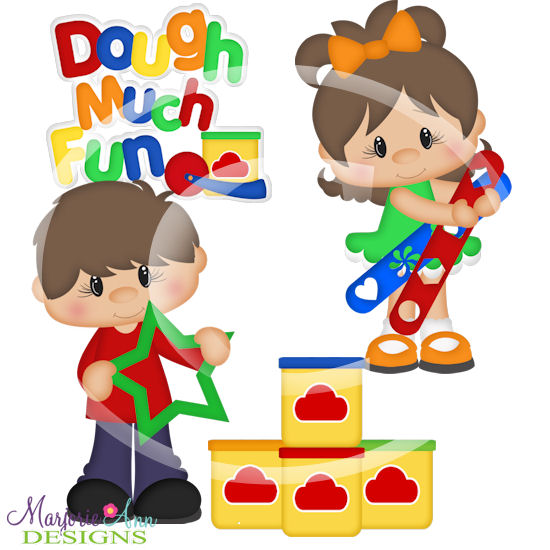 Dough Much Fun Kids SVG Cutting Files + Clipart - Click Image to Close